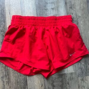 Nike Women's Vibrant Red Athletic Shorts